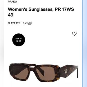 Prada Rectangle Sunglasses BRAND NEW